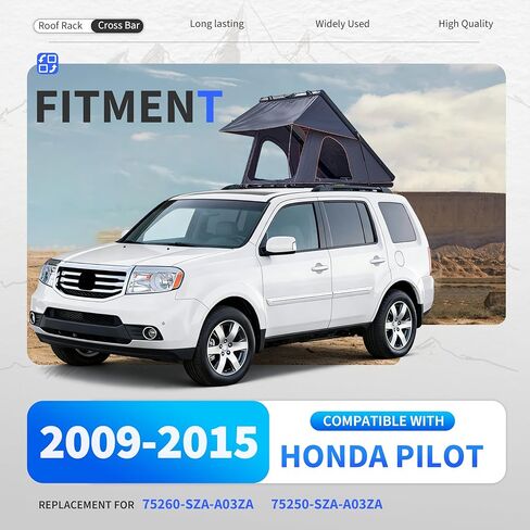 HECASA Cross Bar+Roof Rack Compatible with 2009-2015 Honda Pilot Roof Top Luggage Rack Cargo Carriers Side Rails Replacement for 75260-SZA-A03ZA 75250-SZA-A03ZA in Kuwait