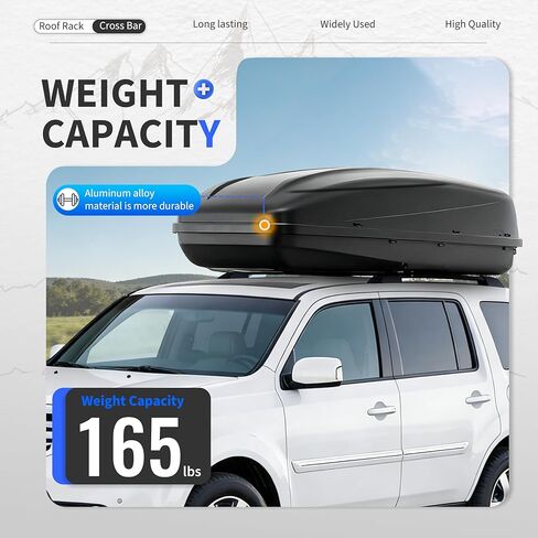 HECASA Cross Bar+Roof Rack Compatible with 2009-2015 Honda Pilot Roof Top Luggage Rack Cargo Carriers Side Rails Replacement for 75260-SZA-A03ZA 75250-SZA-A03ZA in Kuwait