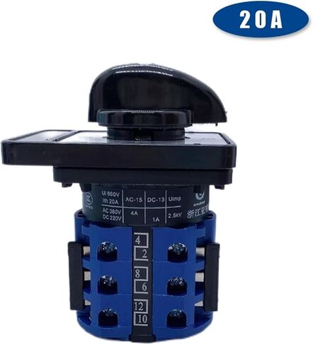Changeover Rotary Cam Switch 20A Four Position 3 Poles Control Motor Silver Contact in Kuwait