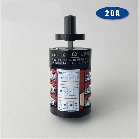 Switch 0-7 Position 20A 660V 3 Poles Rotary Screws Manual Electrical Changeover Interrupteur HZ5B-20/7/3 in Kuwait