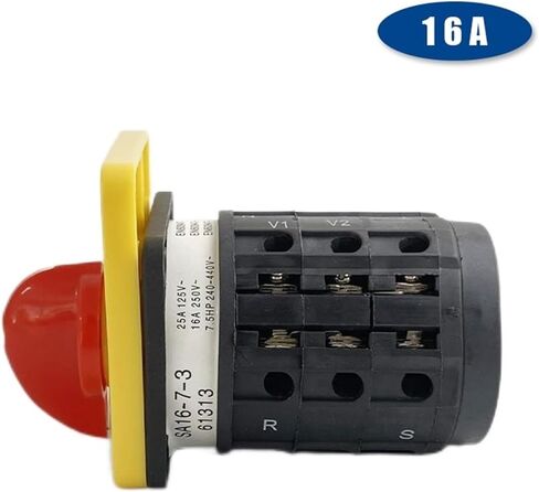 7 Positions 16A 250V Silver Contact Voltmeter Voltage Transfer Manual Cam Rotary Changeover Switch Three Poles in Kuwait