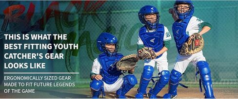 Easton | Black Magic 3.0 Youth Baseball Catcher Gear Set | Helmet, Chest Protector & Leg Guards Black Camo Medium Ages 6-9 in Saudi Arabia