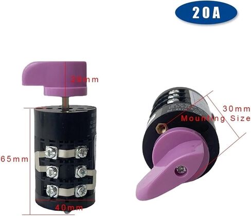HZ5B-20/3 20A 3P Multi-Step 0-7 Position Universal Rotary Cam Switch Silver Contact in Kuwait