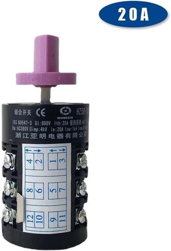 HZ5B-20/3 20A 3P Multi-Step 0-7 Position Universal Rotary Cam Switch Silver Contact in Kuwait