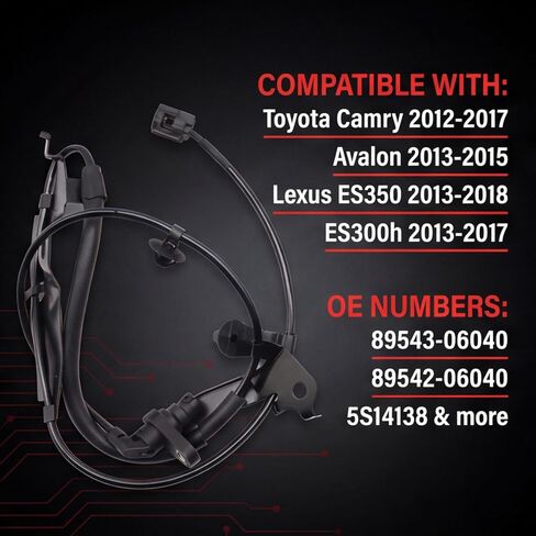2PCS Front ABS Wheel Speed Sensor ALS2318 Compatible with Toyota Camry 2012-2017 Avalon 2013-2015 Lexus ES350 2013-2018 ES300h 2013-2017 2-PC Set Replaces 89543-06040 89542-06040 in Saudi Arabia