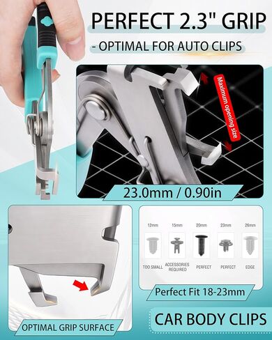 Car Clip Pliers and Disassembly Tools, 2.3" Multi-Functional Trim Removal Tool for Automotive Door Panel Dashboard Fasteners, Compact Design with Non-Slip Rubber Handle 2026 in Saudi Arabia