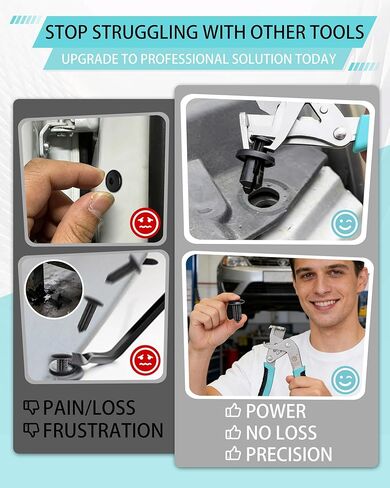 Car Clip Pliers and Disassembly Tools, 2.3" Multi-Functional Trim Removal Tool for Automotive Door Panel Dashboard Fasteners, Compact Design with Non-Slip Rubber Handle 2026 in Saudi Arabia