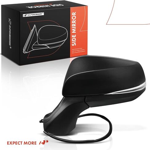 A-Premium Driver Side Power Door Mirror - Compatible with Toyota Highlander 2020 2021 2022 2023 - Heated Manual Folding Black Outside Rear View Mirror with Turn Signal and Blind Spot Detection in Kuwait