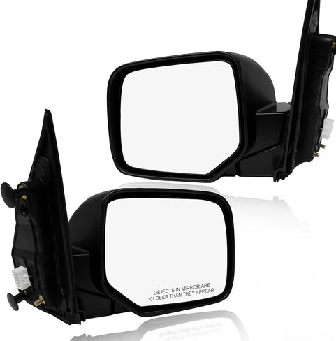 PM Auto Driver & Passenger Side Mirrors, Left-Right Power Heated Paintable Manual Folding Replacement For 2009-2015 Honda Pilot, Door Mirror Pair of 2 in Kuwait
