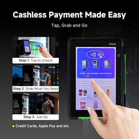 AI Vending Machine for Sale Smart Refrigerated Vending Machine Business with Touch Card Reader US440 (Black, Plus) in Saudi Arabia