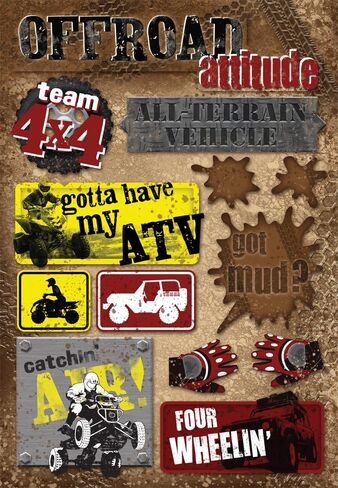 Cardstock Sticker Sheet, Off Road Attitude in Kuwait
