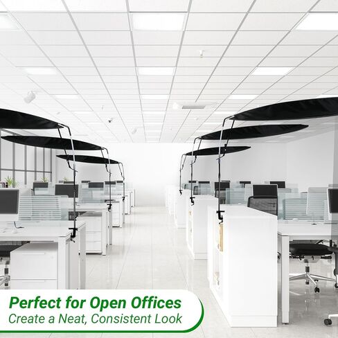 Adjustable Office Cubicle Shade – Create a Calm, Light-Free Desk, Blocks Overhead Light & Helps Reduce AC Airflow – Black Desk Shade for Office Workers in Saudi Arabia