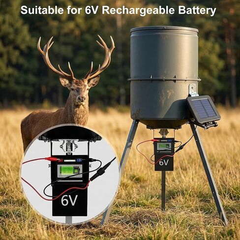 6V Solar Panel for Deer Feeder,Efficient Solar Panel Waterproof Small Solar Battery Charger Maintainer with an Adjustable Bracket and Alligator Clip& 6V Rechargeable Batteries in Saudi Arabia