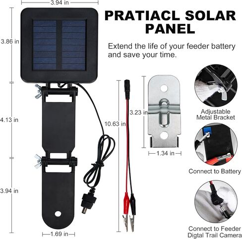 6V Solar Panel for Deer Feeder,Efficient Solar Panel Waterproof Small Solar Battery Charger Maintainer with an Adjustable Bracket and Alligator Clip& 6V Rechargeable Batteries in Saudi Arabia