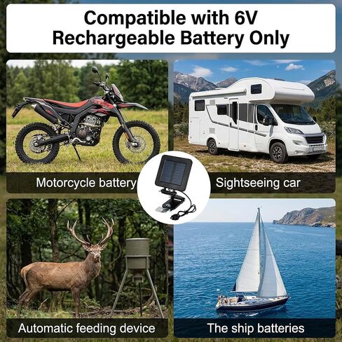 6V Solar Panel for Deer Feeder,Efficient Solar Panel Waterproof Small Solar Battery Charger Maintainer with an Adjustable Bracket and Alligator Clip& 6V Rechargeable Batteries in Saudi Arabia