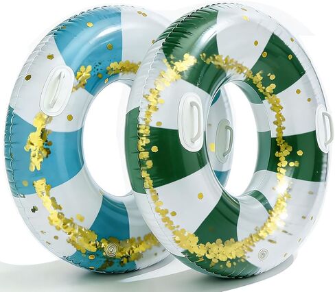2PCS XL Inflatable Pool Float,47IN Floaties Rafts for Adults Floating Lounger Sun Tanning Big Inflatable Round Floats Cool Water Floaty Swimming Lake Beach Party in Saudi Arabia