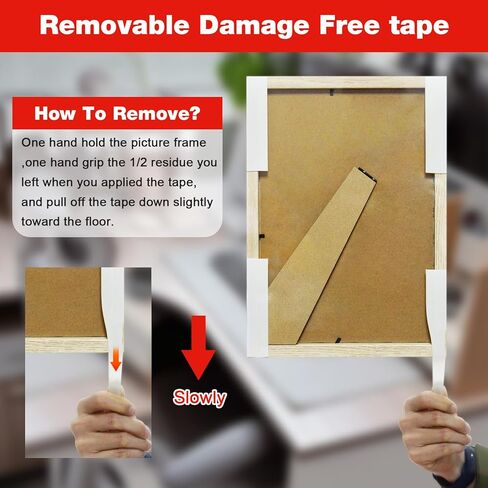 3M Double Sided Tape,1in X 9.85ft Heavy Duty Removable Mounting Tape for Wall, White Sticky Foam Tape, Picture Hanging Strips, Waterproof Adhesive Strips for LED Light in Saudi Arabia