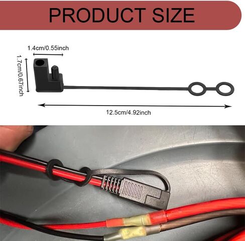 8PCS 2 Pin Plug Replacement Weather Cap, SAE Connector Cover, SAE Adapter Cable Power Solar Automotive Connector Dustproof Cover, Waterproof Car DC Cable Protection Lid Top Cap Fit for Cars in Saudi Arabia