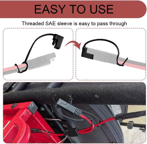 8PCS 2 Pin Plug Replacement Weather Cap, SAE Connector Cover, SAE Adapter Cable Power Solar Automotive Connector Dustproof Cover, Waterproof Car DC Cable Protection Lid Top Cap Fit for Cars in Saudi Arabia