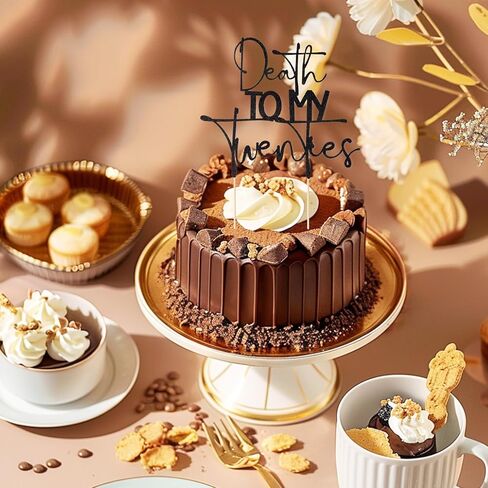 غطاء علوي للكيك من Death to My Twenties Rip To My 20s ديكورات أعياد الميلاد الجنازة وديكور حفلات أعياد الميلاد Death to My Youth Cheer to 30 عامًا/مستلزمات تزيين حفلات عيد الميلاد الثلاثين السعيدة، لامع أسود in Kuwait