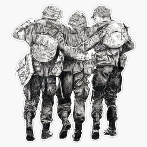 Band Of Brothers Vinyl Decal Wall Laptop Bumper Sticker 5" in Kuwait