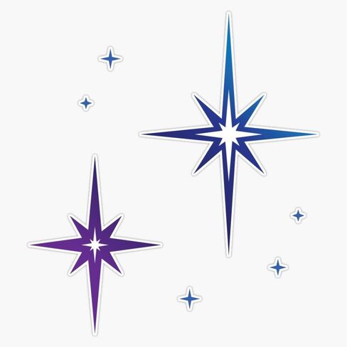 MAGNET Second Star To The Right Magnetic Vinyl Sticker Decal Magnet 5" in Kuwait