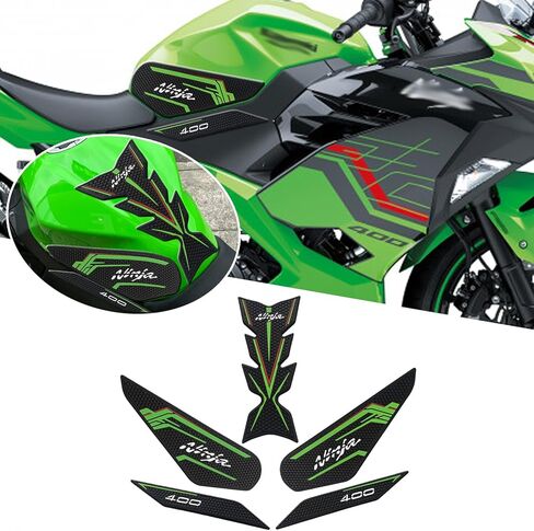 For NINJA 400 Ninja 400 2025 Motorcycle fuel tank pad Side panel protective decals Anti-slip can stickers Knee pad fuel tank traction side pad ninja 400 2019-2025 motorcycle accessories in Saudi Arabia