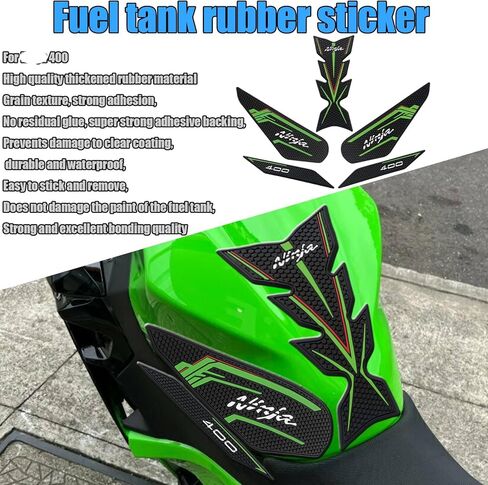 For NINJA 400 Ninja 400 2025 Motorcycle fuel tank pad Side panel protective decals Anti-slip can stickers Knee pad fuel tank traction side pad ninja 400 2019-2025 motorcycle accessories in Saudi Arabia