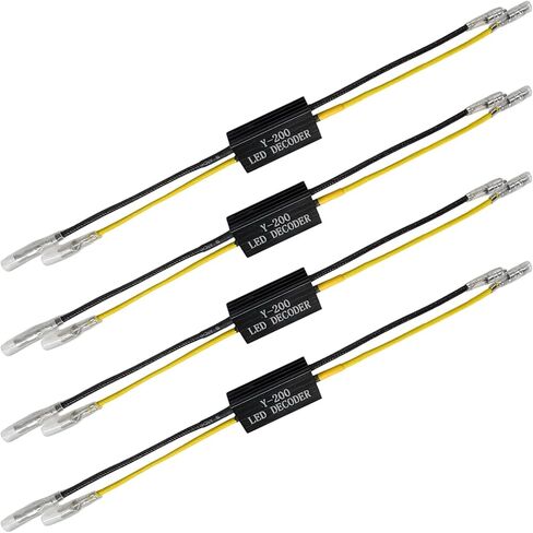 4PCS Motorcycle LED Turn Signal Decoder, 10W 10Ω Motorcycle LED Load Resistors Flash Blinker Warning Canceller, 12V Aluminum Turn Indicator Resistor for Motorbike Scooter ATV in Saudi Arabia