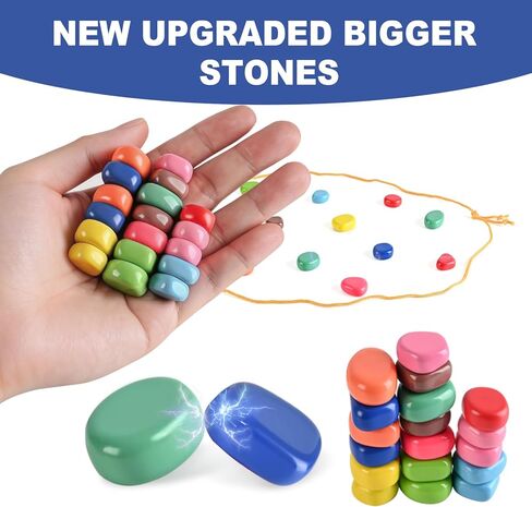 Magnet Game with String, Magnetic Chess Game with Stones – 20 Magnetic Stones Game, Strategy Party Travel Game for Adults in Saudi Arabia