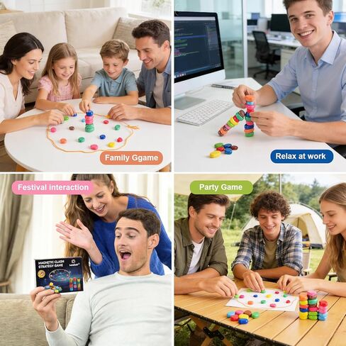 Magnet Game with String, Magnetic Chess Game with Stones – 20 Magnetic Stones Game, Strategy Party Travel Game for Adults in Saudi Arabia