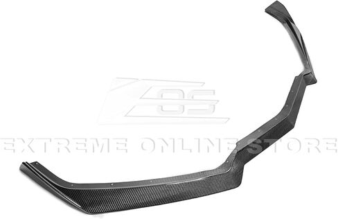 Replacement For 2020-Present Chevrolet Corvette C8 | GM 5VM Style One Piece Design CARBON FIBER Front Bumper Lower Lip Splitter (Carbon Fiber) in Saudi Arabia