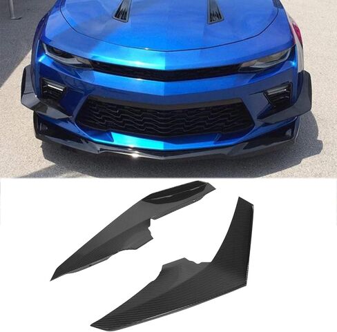 A Pair Canards Front Bumper for Chevy Camaro SS 2016-2018 Front Bumper Spoiler Splitter Side Dive Plane Air Vent Fins Intake Grill Inserts ABS Plastic (Glossy Black) in Saudi Arabia