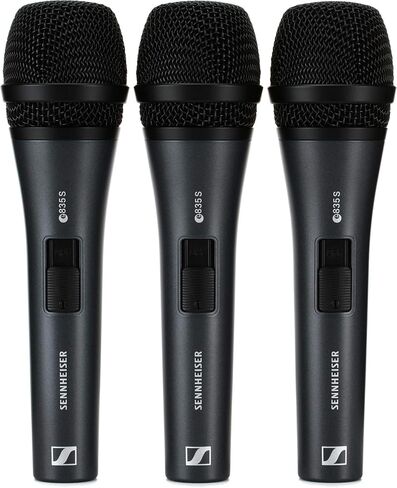 Sennheiser E 835-S Live Vocal Microphone with On Off Switch - 3-Pack,Black in Saudi Arabia