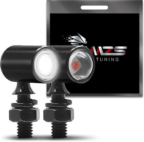 إشارات الانعطاف LED الأمامية للدراجة النارية MZS، وميض ضوء الفرامل الصغير ذو الضوء الكهرماني، تصميم بسيط، برغي عالمي 6 مم، متوافق مع معظم الدراجات النارية العائلية in Kuwait