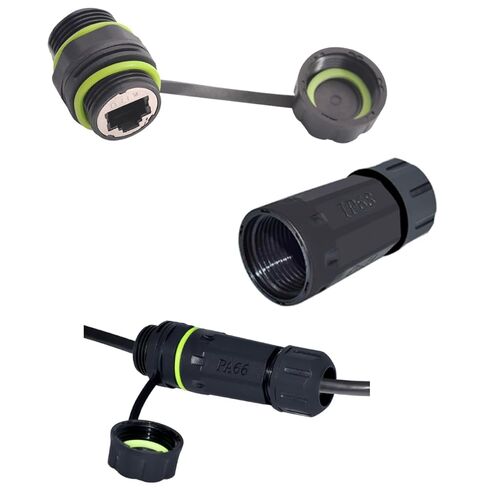 PENGLIN 2PCS Waterproof RJ12 Panel Mount Coupler, CAT3 RJ11/RJ12 6P6C Female to Female Mount Connector, for Voice Communication Telephone Modem in Kuwait