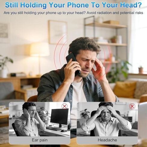 Retro Phone Handset, Retro Telephone Handsets Style Type-C Port, HD Retro Landline Handle Receiver for Home or Office Mobile Video Conferences, HD Calls, Volume Control, Plug and Play in Saudi Arabia