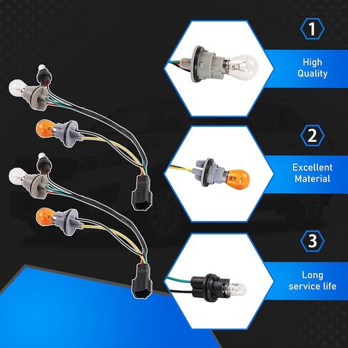 2 Pcs Tail Light Wiring Harness Socket Holder w/Bulbs Compatible with 2015 2016 2017 2018 Kia Sorento Outer Tail Lamp Socket Replaces 92480-C6000 in Kuwait