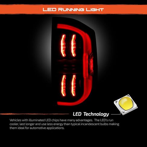 AKKON - Fits 2014-2021 Toyota Tundra Full LED DRL Running Black Tail Lights Brake Lamp Pair w/Sequential Turn Signal in Kuwait