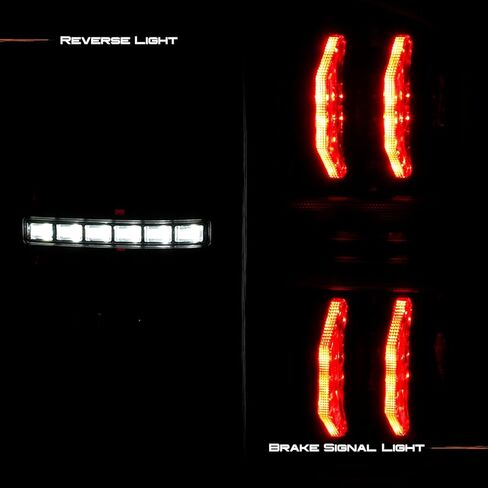 AKKON - Fits 2014-2021 Toyota Tundra Full LED DRL Running Black Tail Lights Brake Lamp Pair w/Sequential Turn Signal in Kuwait