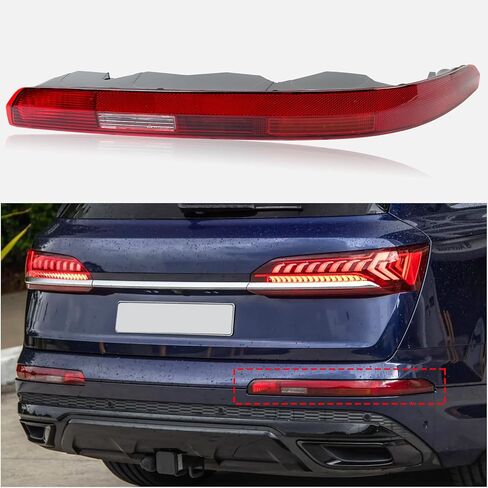 Fit for 2016-2022 Audi Q7 Right Inner Tail Light | LED Passenger Side Rear Brake Lamp Assembly | Replacement 4M0945096A | Clear Red Lens with Bulb | 1-Year Warranty in Saudi Arabia