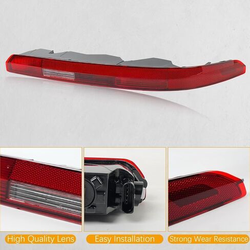 Fit for 2016-2022 Audi Q7 Right Inner Tail Light | LED Passenger Side Rear Brake Lamp Assembly | Replacement 4M0945096A | Clear Red Lens with Bulb | 1-Year Warranty in Saudi Arabia