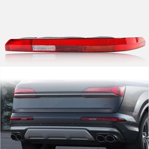 Fit for 2016-2022 Audi Q7 Right Inner Tail Light | LED Passenger Side Rear Brake Lamp Assembly | Replacement 4M0945096A | Clear Red Lens with Bulb | 1-Year Warranty in Saudi Arabia