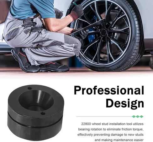 1 PC 22800 Wheel Stud Installer, Car Carbon Steel Wheel Stud Installer, Tire Studs Tool, Universal for Most Cars, Light-duty Trucks (Black) in Saudi Arabia