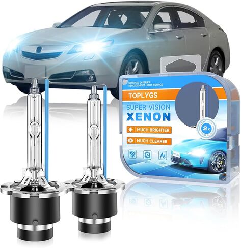 D2S HID Xenon Headlight Bulb Fit for Acura 2004 2005 2006 2007 2008 2009 2010 2011 2012 2013 2014 TL TSX 2007-2015 MDX RL RDX, 8000K Bright Blue, 35W OEM High Low Beam Xenon Lights, Pack of 2 in Saudi Arabia
