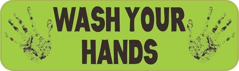 StickerTalk Wash Your Hands Magnet, 10 inches by 3 inches in Kuwait