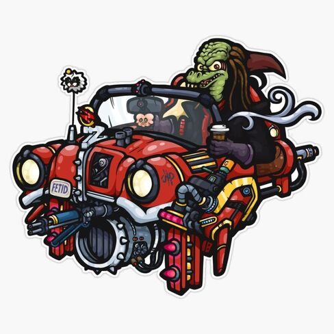 Magnet Ziltoid'S Daily Driver Magnetic Vinyl Sticker 5" in Saudi Arabia