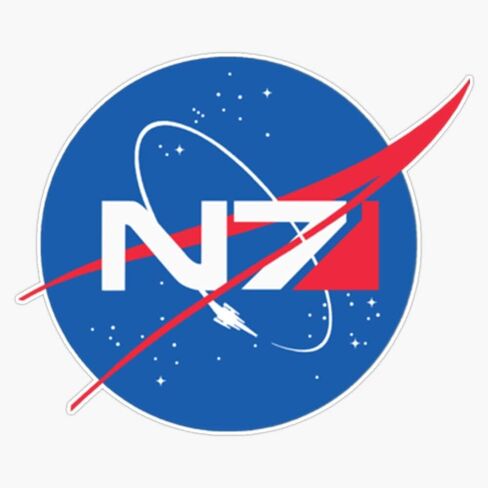 Magnet N7 NASA Mass Effect Magnetic Bumper Sticker 5" in Saudi Arabia