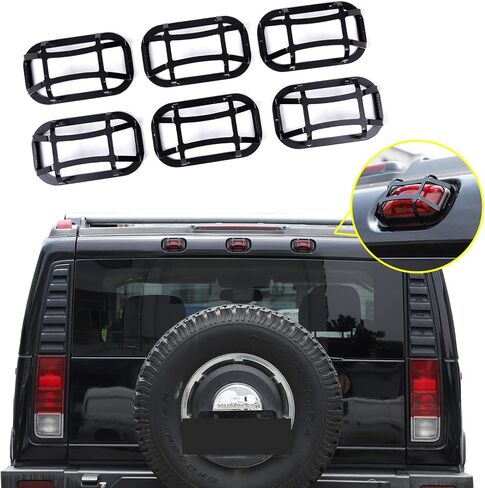 PIUGILH Cab Marker Lights غطاء مصبغة واقي لـ Hummer H2 2003 2004 2005 2006 2007 2008 2009، مجموعة ضوء علامة السقف، واقيات غطاء ضوء السقف، 6 قطع in Kuwait