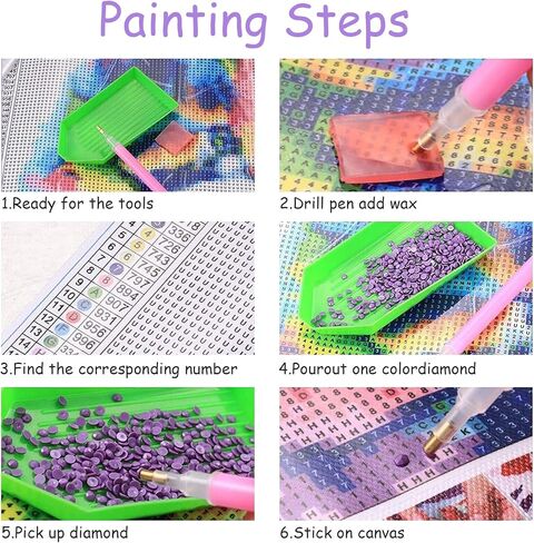Wergund 5D DIY Large Diamond Art Kits for Adults Train, Large Size Diamond Art Mountain, Full Drill Crystal Rhinestone Embroidery Cross Stitch Arts Craft Canvas Home Wall Decor Gift 12x30Inch in Saudi Arabia